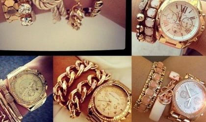 Complementa tu estilo con un reloj en dorado