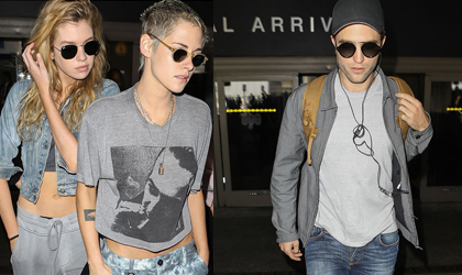 Incomodidad! Robert Pattinson se encontr con Kirsten Stewart y su novia Stella Maxwell