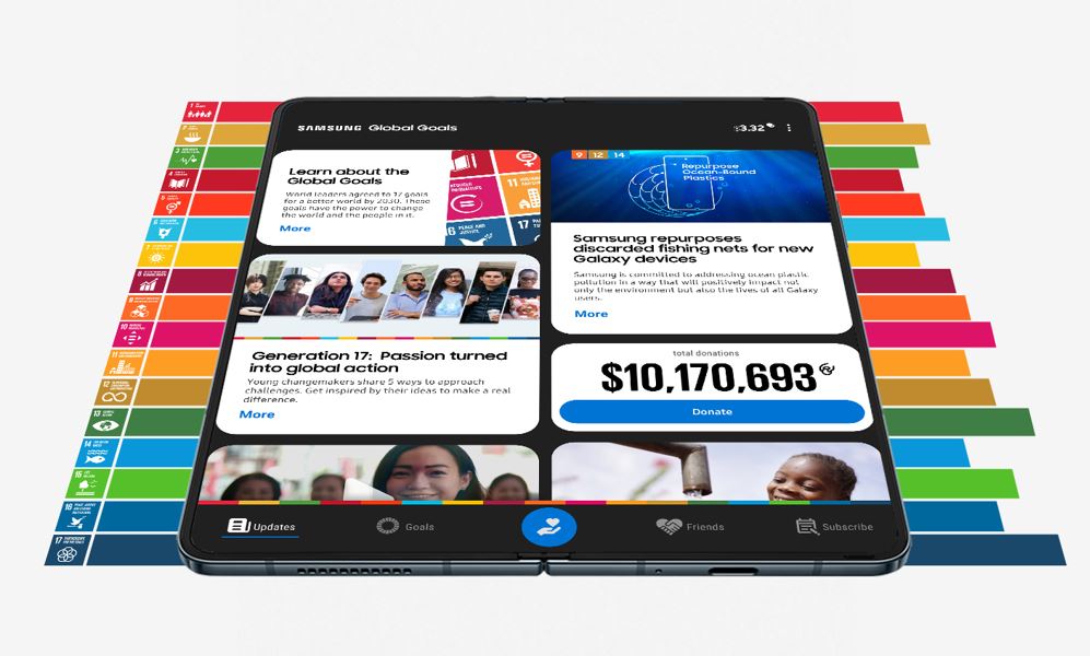 Samsung Electronics y la comunidad Galaxy generan ms de US$ 10 millones hasta la fecha para ayudar al mundo a alcanzar los Objetivos Globales