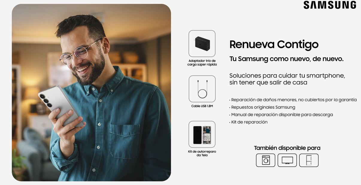 Samsung lanza el programa Renueva Contigo que permite a los usuarios hacer simples reparaciones a sus equipos