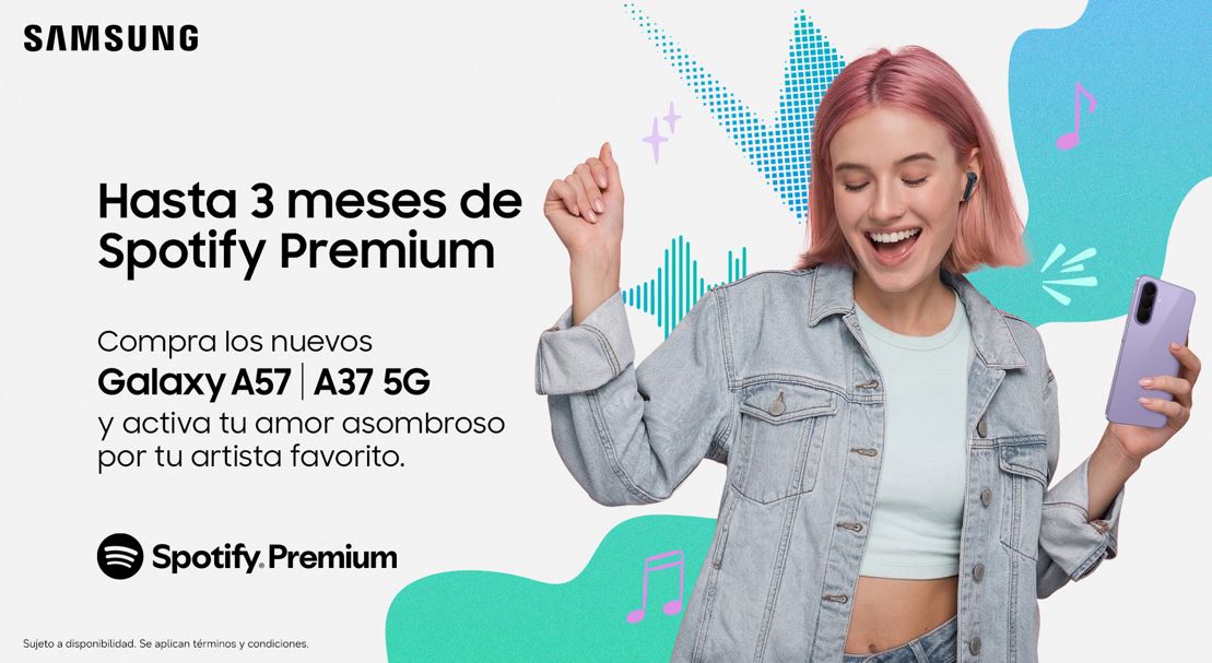Aprende a canjear y activar el beneficio de Spotify Premium gratuito en los nuevos modelos  de la serie Galaxy A