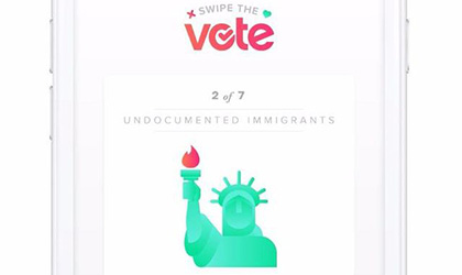 Tinder se suma a la tendencia electoral de Estados Unidos