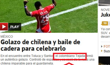 As.com dice que Tejada es colombiano
