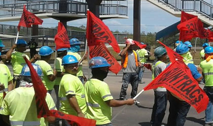 Trabajadores de Suntracs protestaron en la vía Chitre – Las Tablas