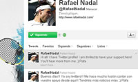 A solo horas de haber abierto su cuenta en twitter, Rafa Nadal supera los 65 mil seguidores
