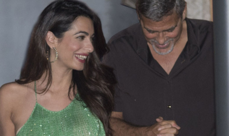 As se viste Amal Clooney para una cita romntica