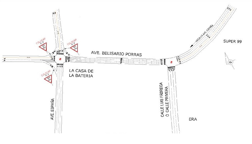 Cambios viales en V�a Porras desde el 15 de mayo