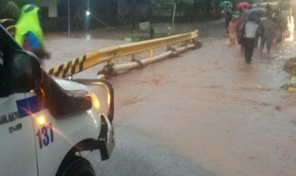 Viviendas afectadas por lluvias y obstruccin de alcantarillados en Panam