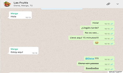 WhatsApp habilita opci�n para mencionar contactos