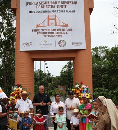 Cobre Panamá inaugura puente peatonal sobre el Río San Juan, Distrito Especial Omar Torrijos Herrera