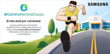 �nete al reto de Samsung Health, con el que ganas t� y la educaci�n de tu pa�s